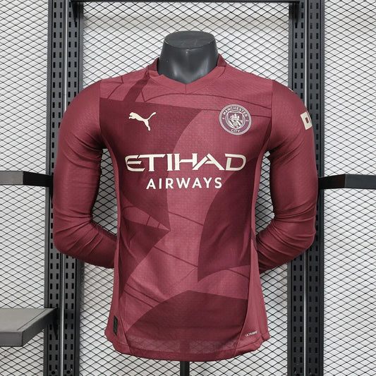 2024/2025 Manchester City Terza da Trasferta Manica Lunga