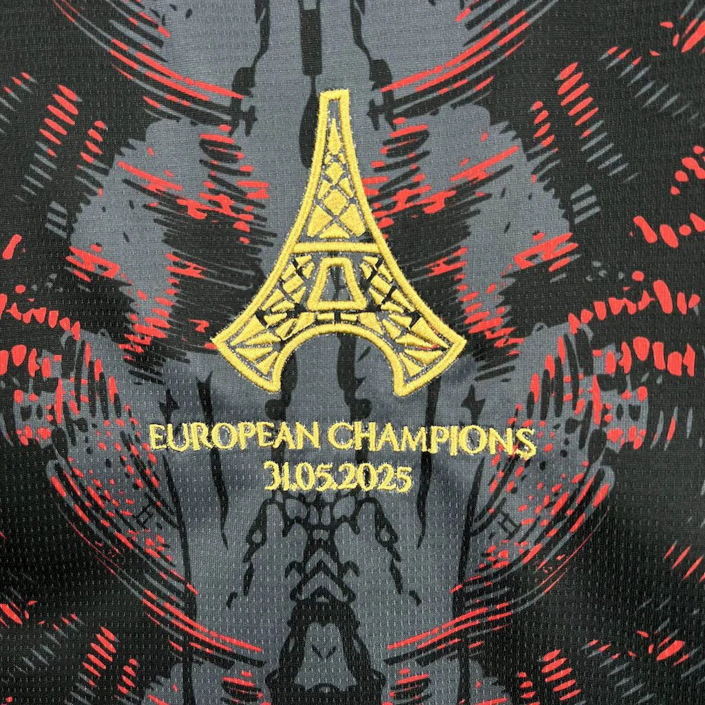Maglia Nera "CAMPEONES DE EUROPA" in Edizione Limitata del PSG