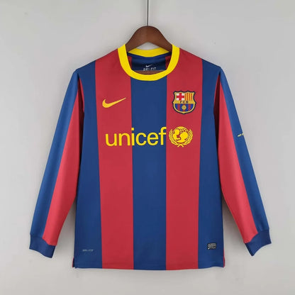 Maglia retrò FC Barcelona Home 2010-2011 a maniche lunghe