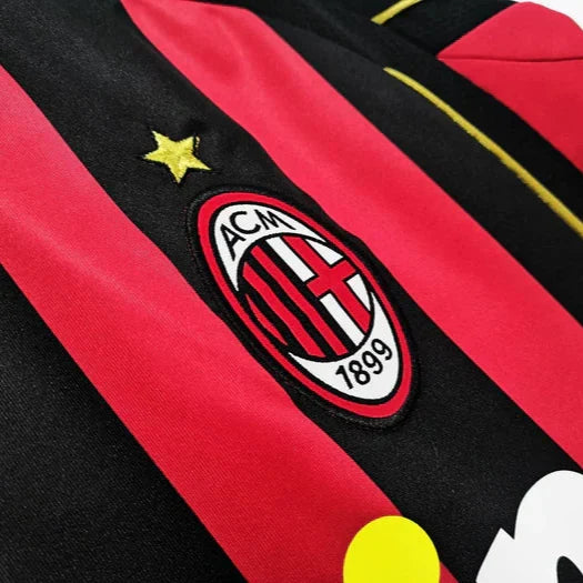 AC Milan Kit Casa Retrò 2007-2008 Manica Lunga