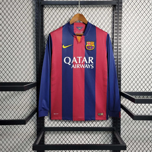 Maglia Barcellona retrò Home 2014-2015 Manica lunga