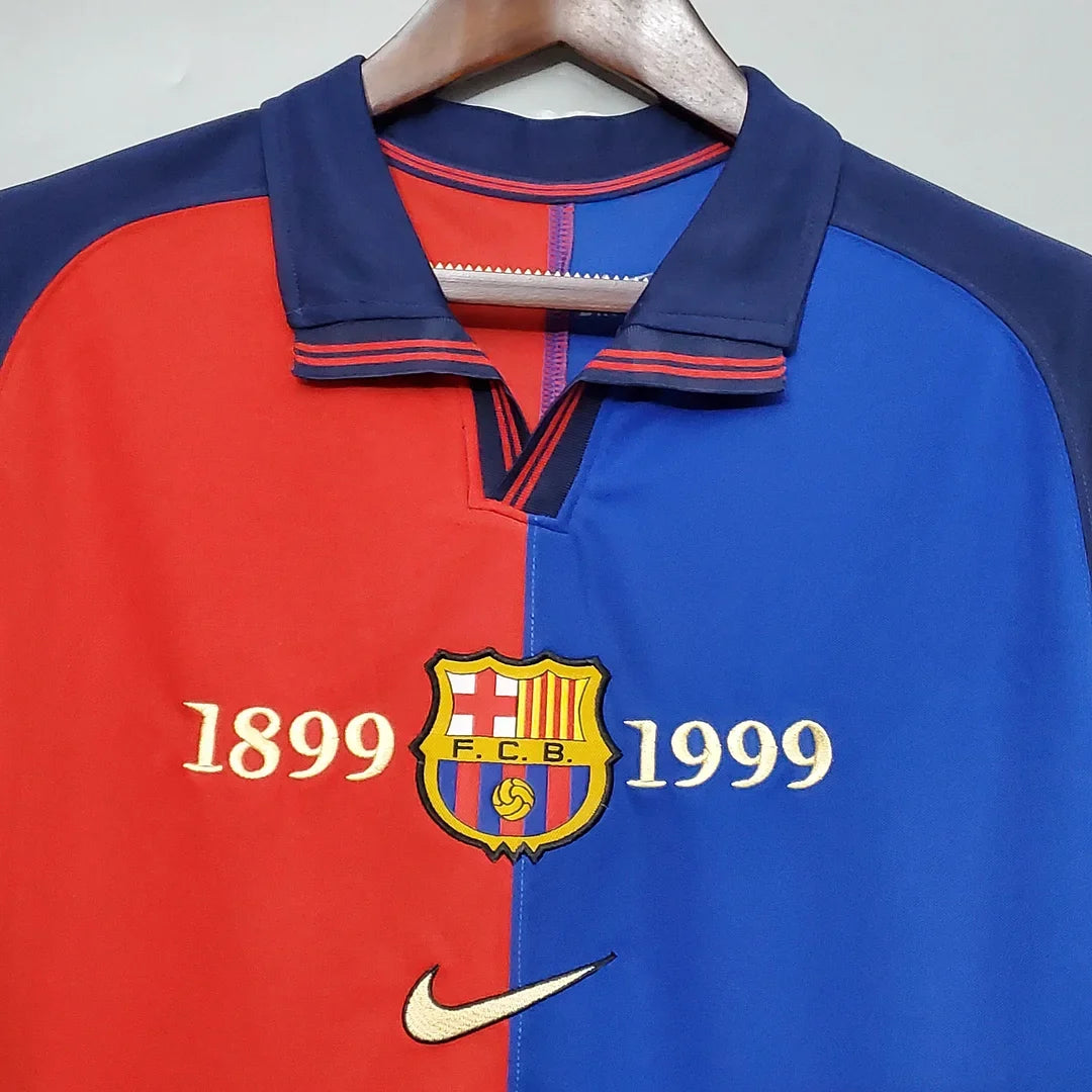 1999-2000 Retro Barcelona 100th Anniversary Home Jersey
