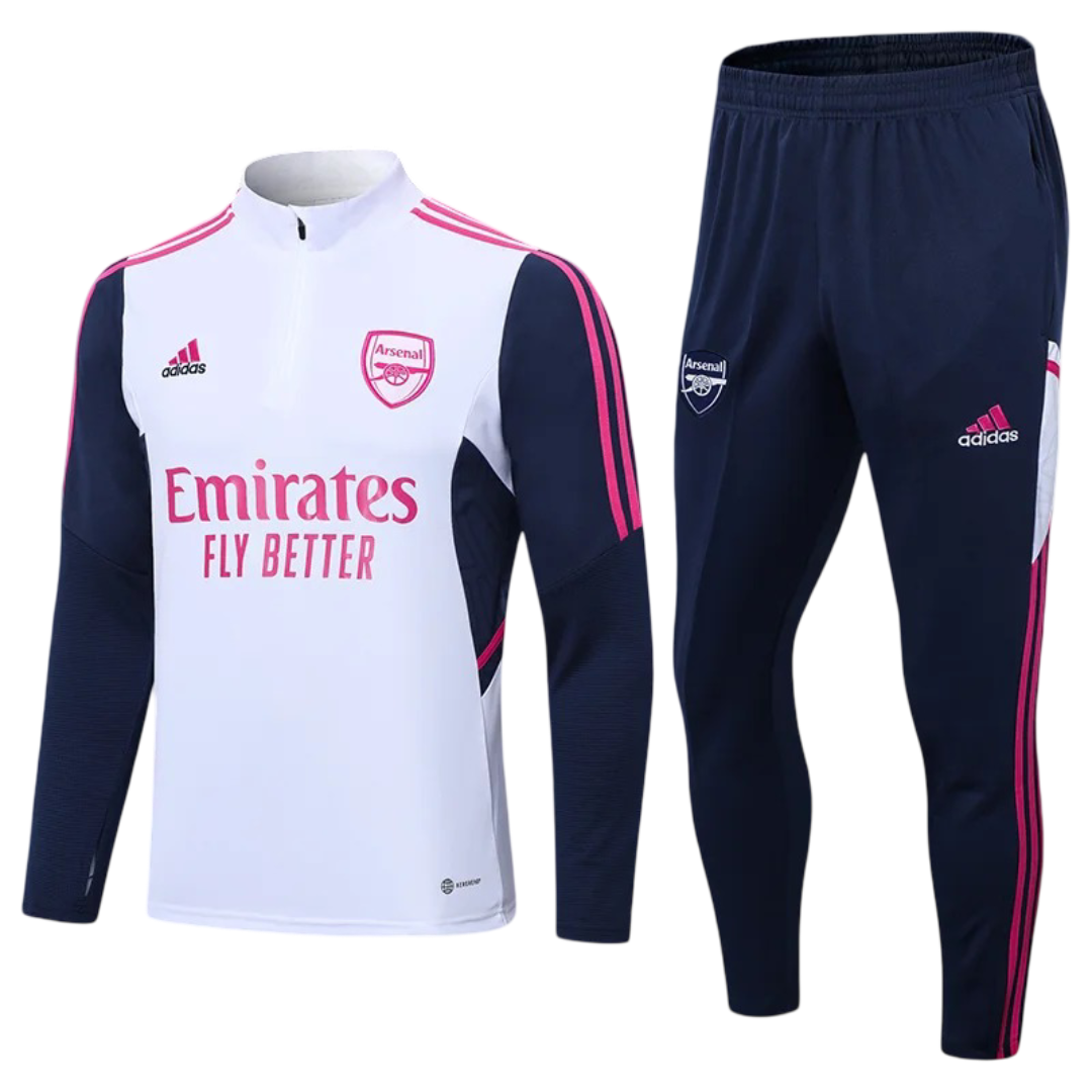 Survêtement Arsenal blanc et rose