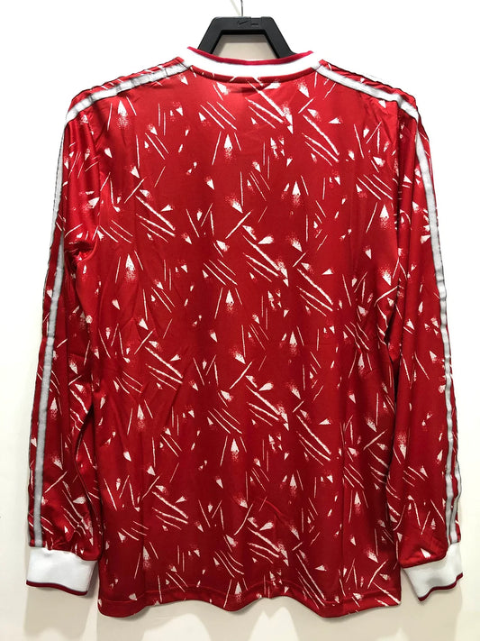 Maglia retrò da casa del Liverpool a manica lunga 1989-1991