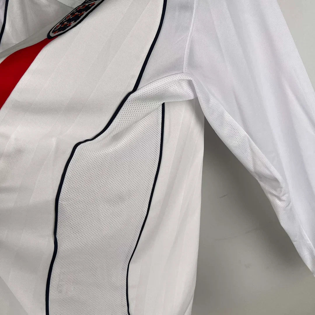 2002 Retro England Home Jersey Long Sleeve