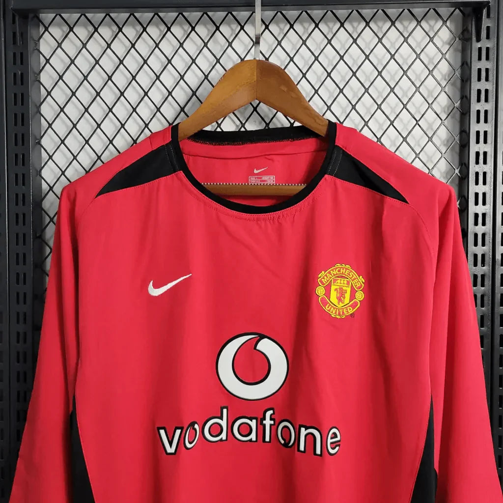 Maillot Manches Longues Rétro Domicile Manchester United 2002/2004