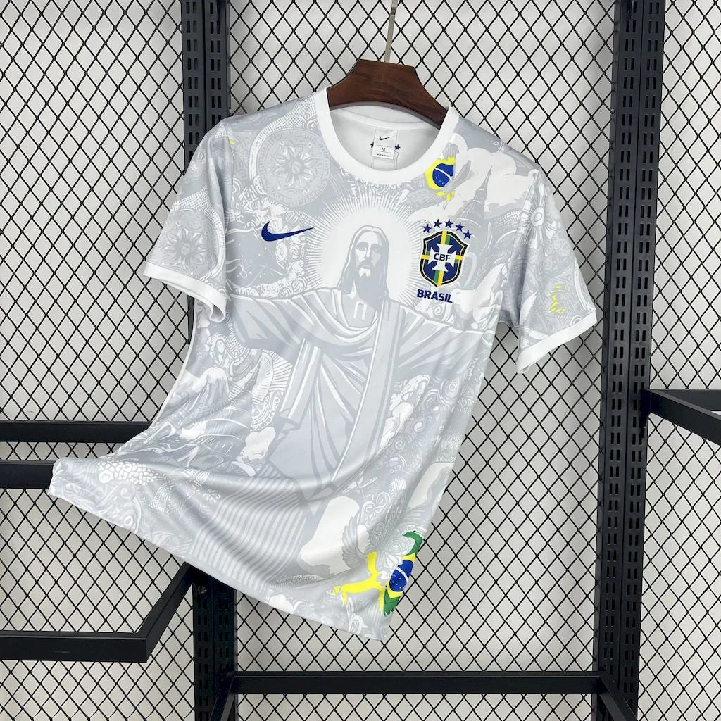 Maglia limitata bianca Brasile "Jesus"