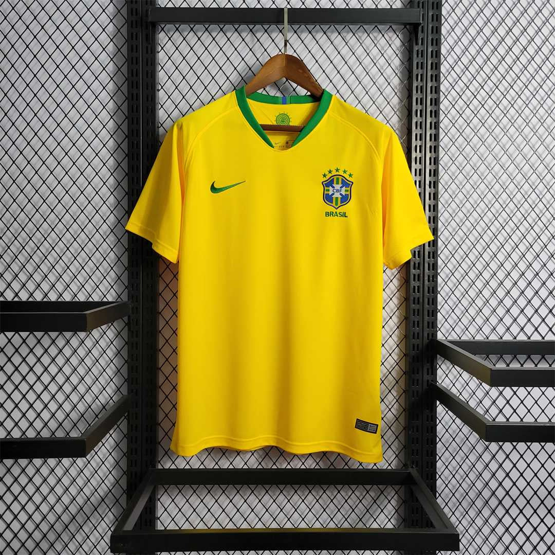 2018 Retro Brazil Home Jersey
