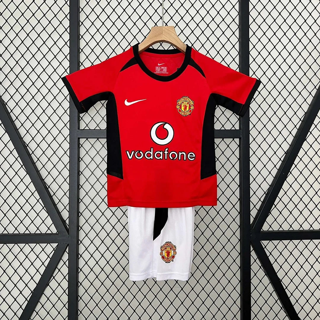 2002/2004 Maillot de Foot Rétro Enfant Manchester United Domicile