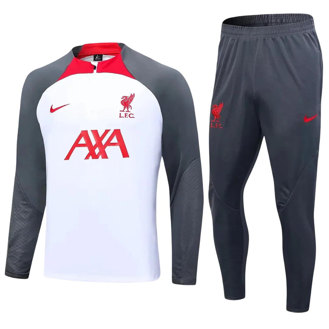 Survêtement Liverpool blanc et gris