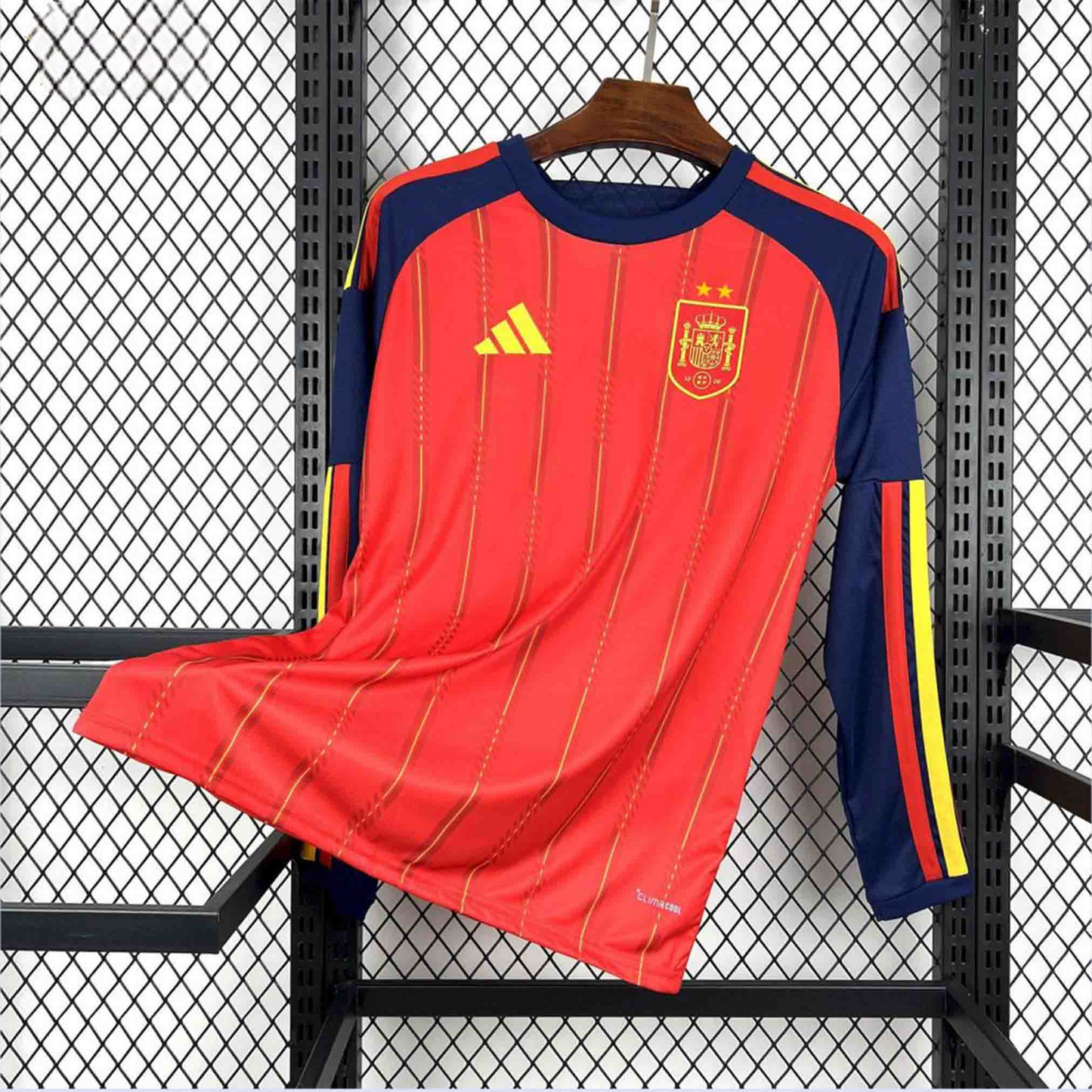 2026 Spagna 2 Stelle Maglia Home Mondiali Manica Lunga Versione Tifoso
