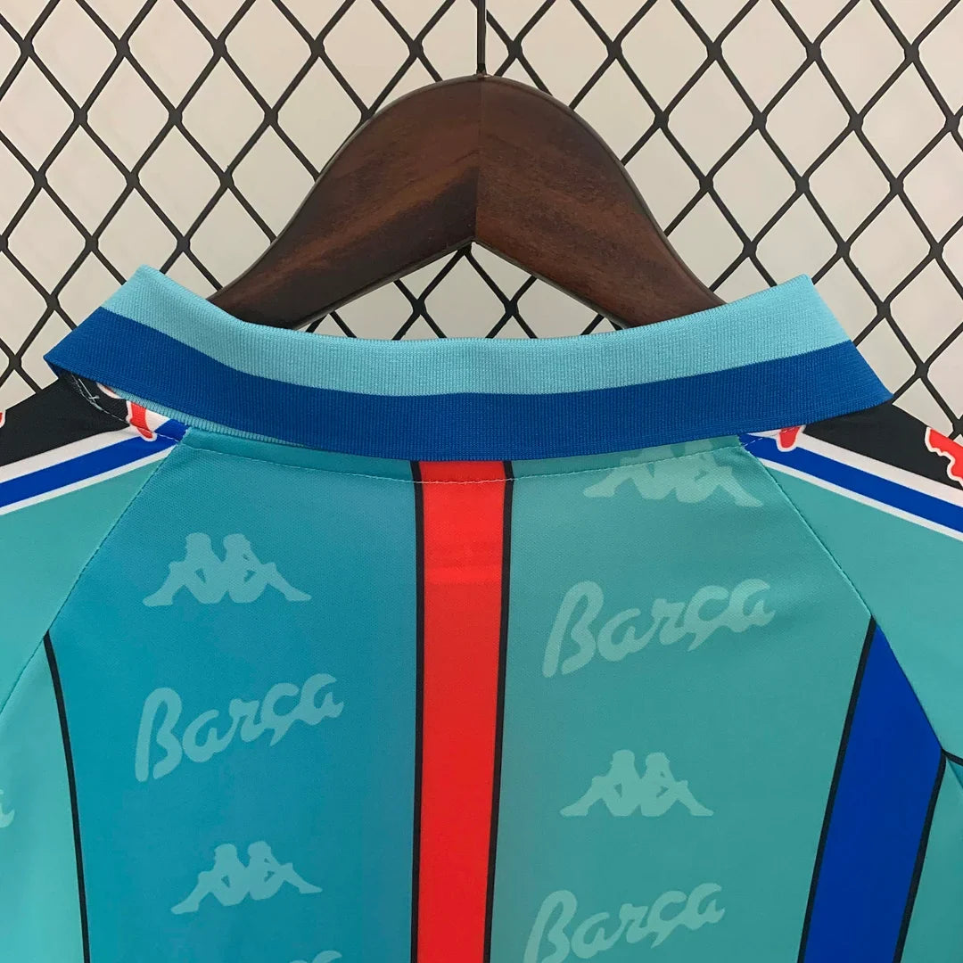 Maillot de foot rétro FC Barcelone extérieur 1995-1997 manches longues