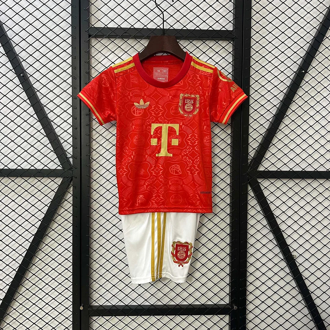 Bayern Munchen 2025/2026 125th Anniversary Edition Red Kids Size