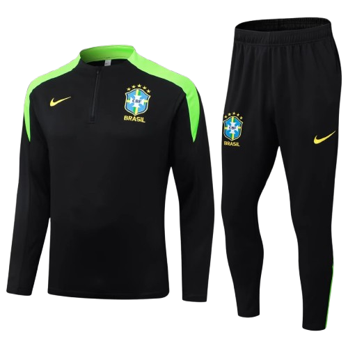 Survêtement Brésil Noir et Vert Clair