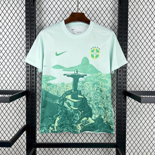 Maillot brésilien "Le Rédempteur" vert en édition limitée