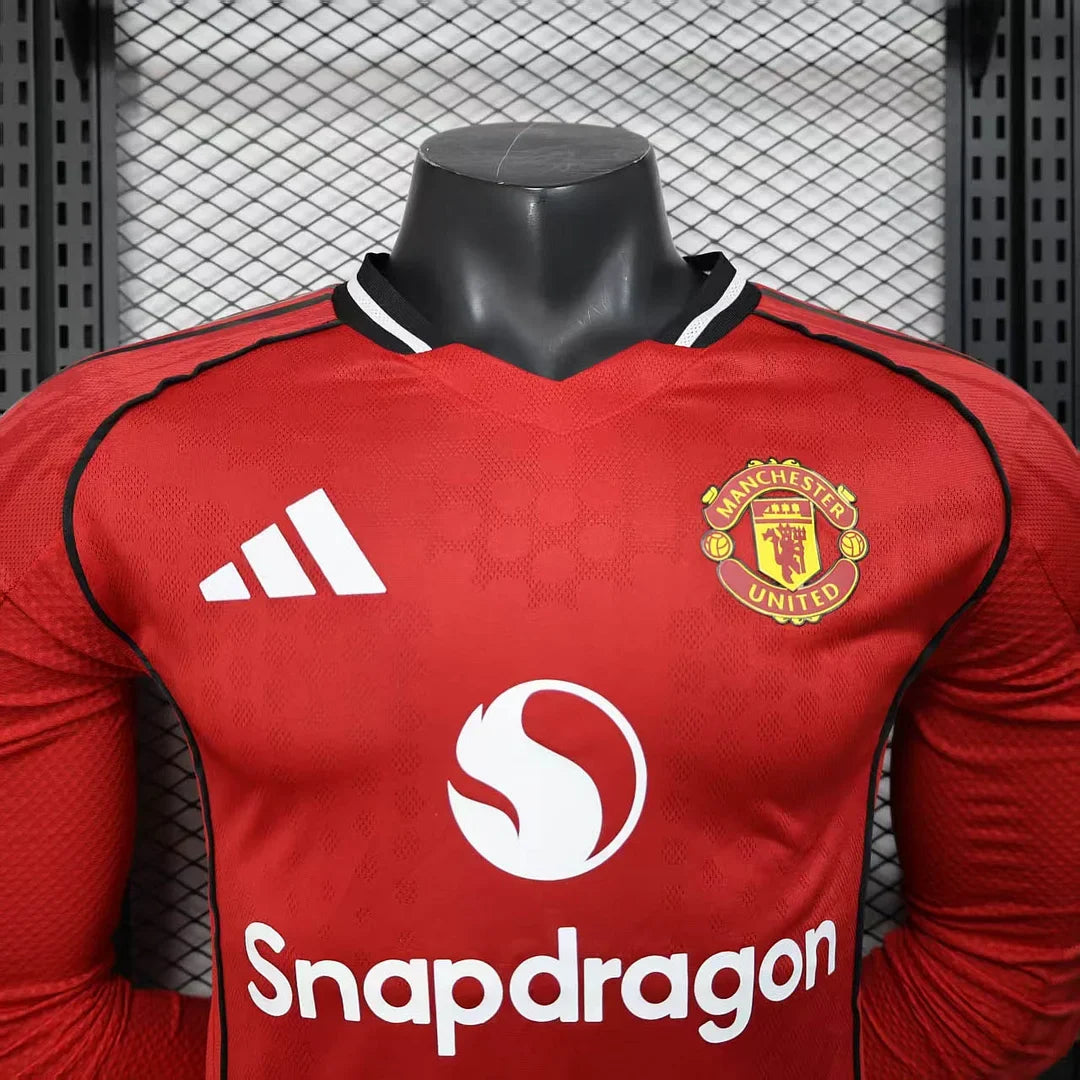 2025/2026 Manchester United Home Manica Lunga
