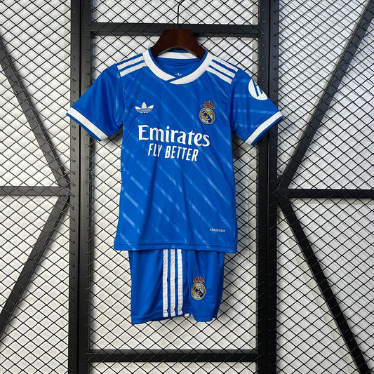 Divisa da trasferta Real Madrid 2025/2026 per bambini