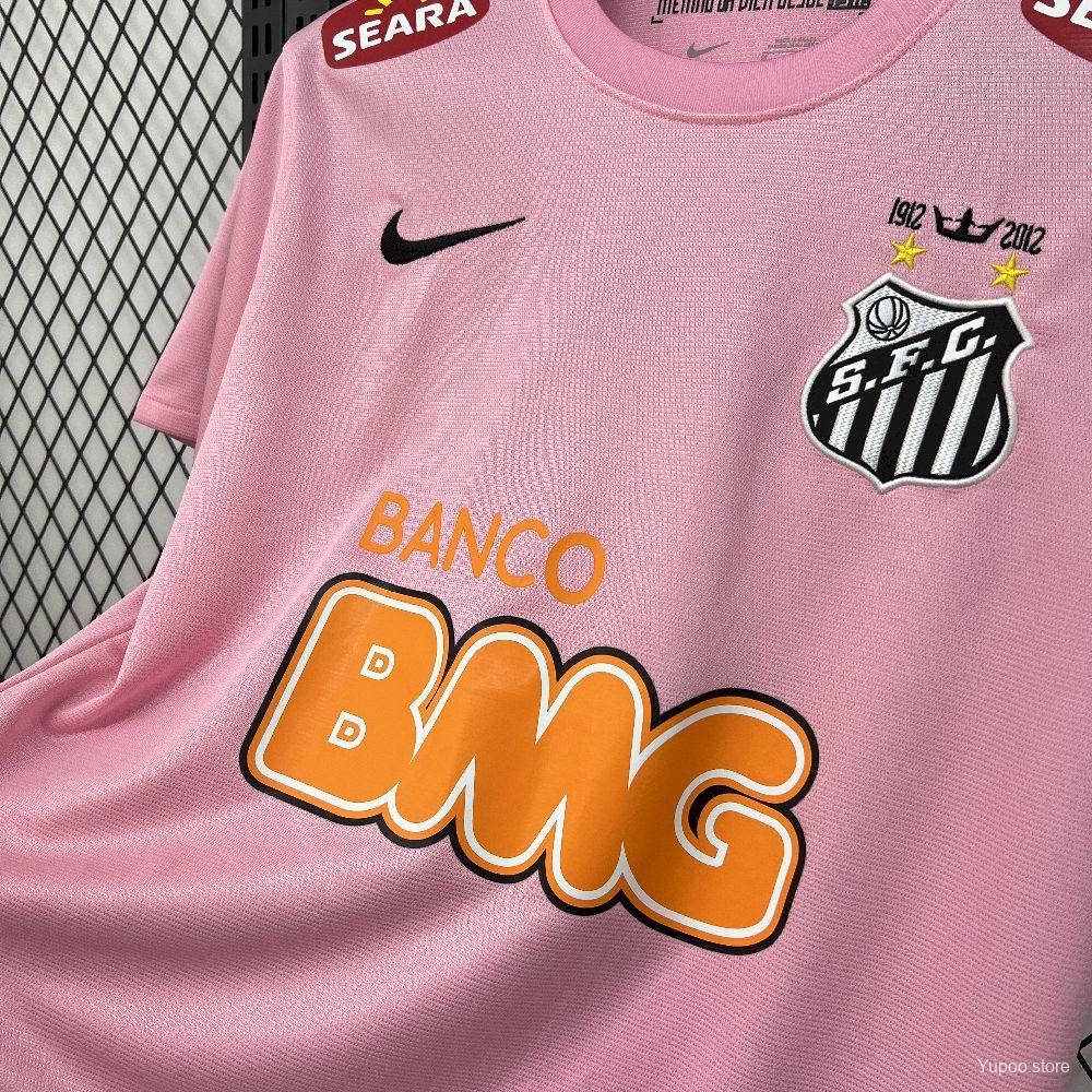 Maglia da casa Retro Santos 2012 Rosa in edizione limitata