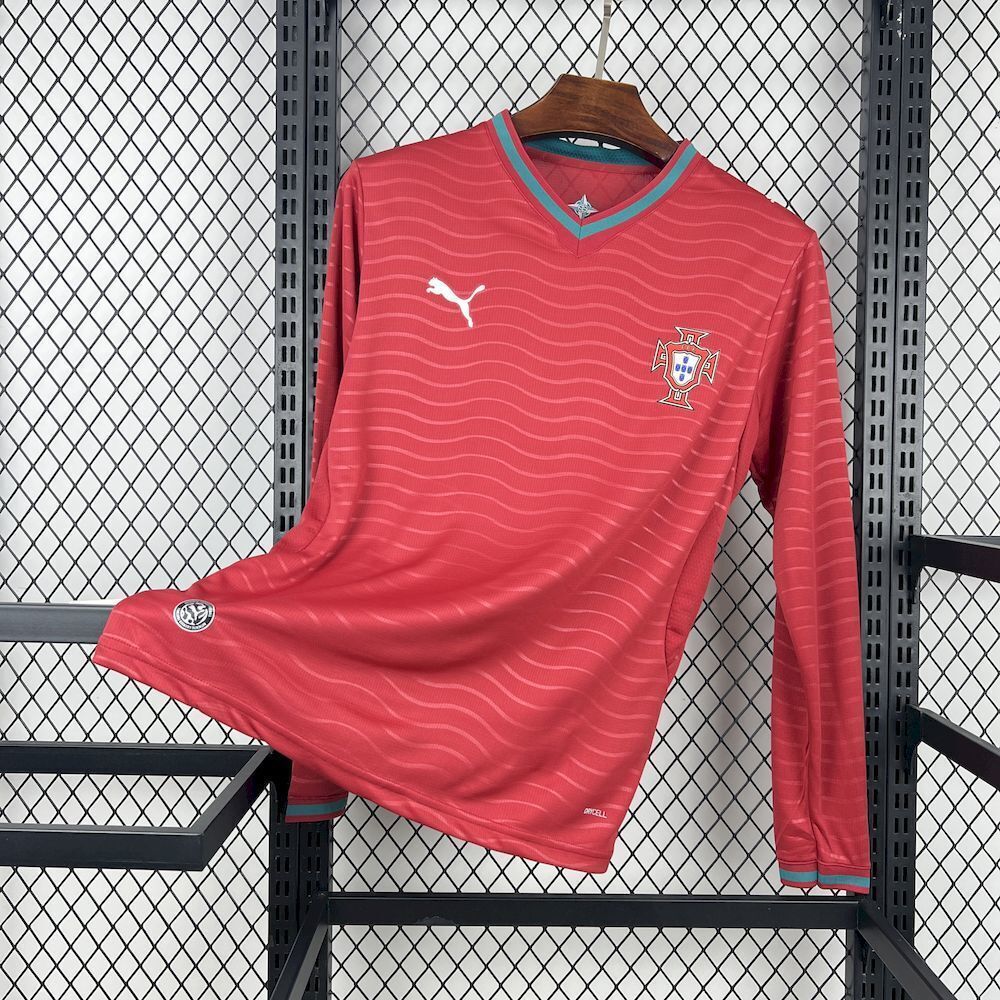 Maglia Portogallo Mondiale 2026 Maniche Lunghe Versione Tifoso
