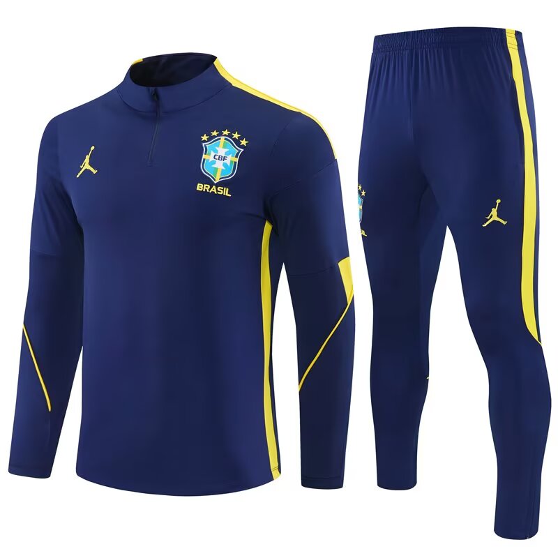 Survêtement Brésil bleu et jaune 2026/2027
