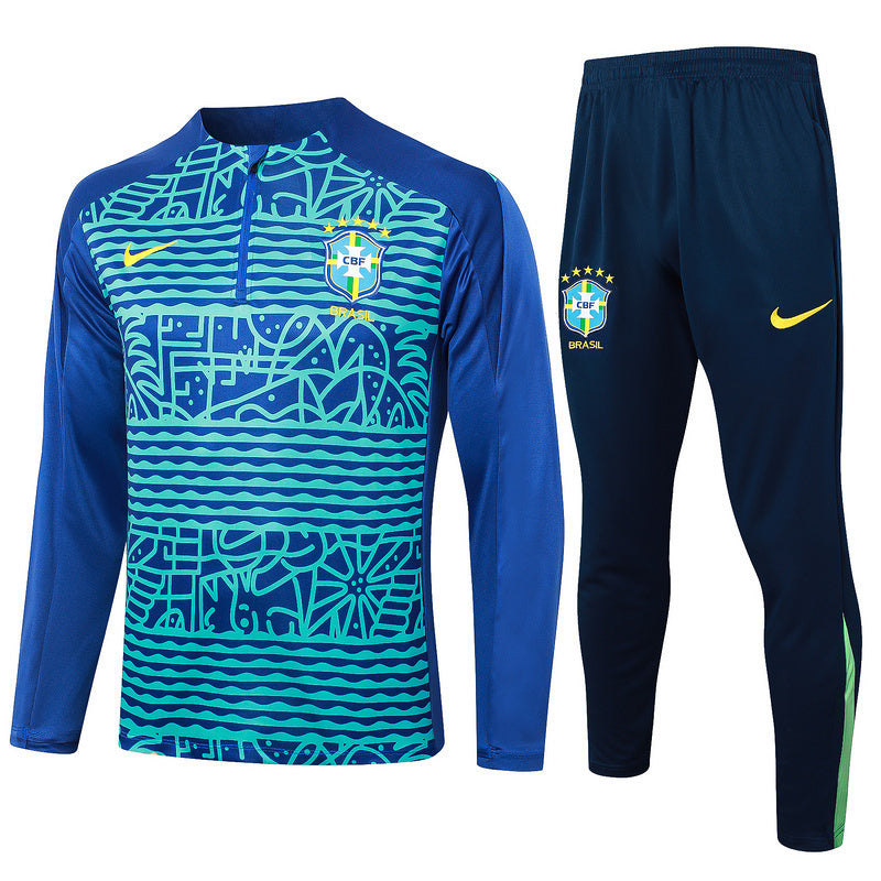 Survêtement Brésil bleu et vert