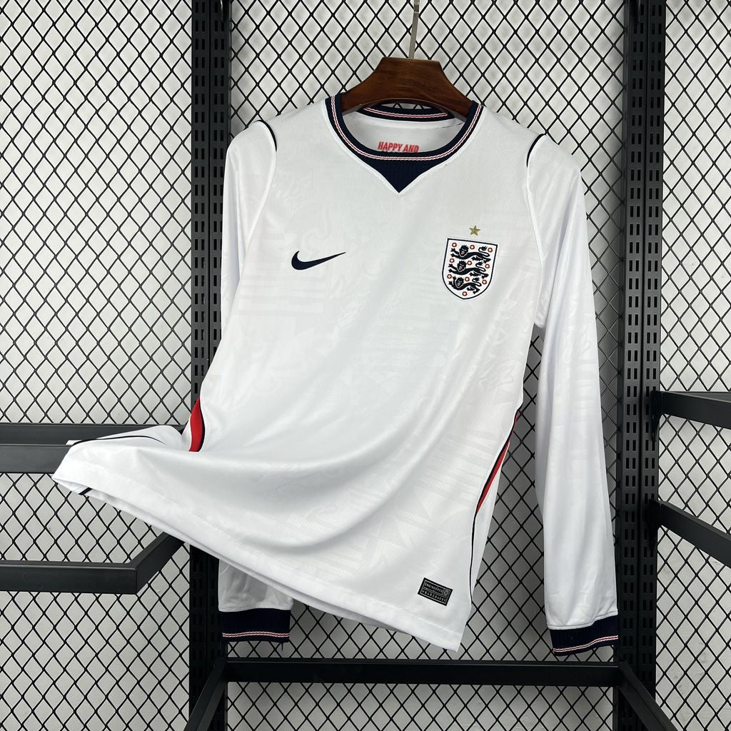 Maglia da tifoso a manica lunga per la Coppa del Mondo 2026 Inghilterra Home