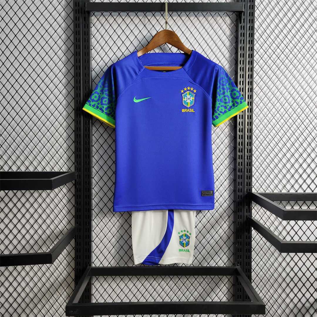 Maillot Extérieur Brésil 2022 Taille Enfant