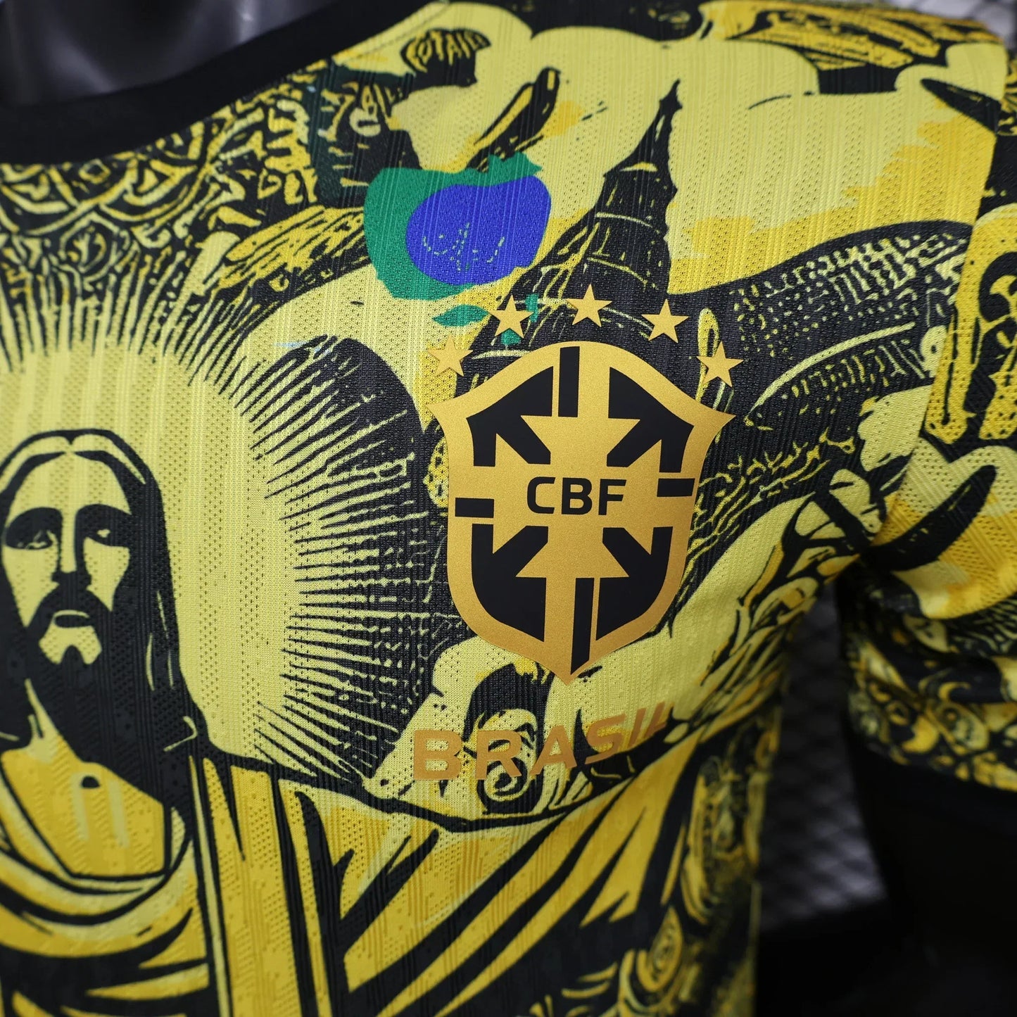 Maillot jaune édition limitée Brésil "Jésus"