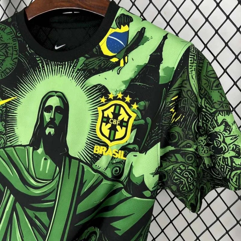 Maillot vert du Brésil « Jésus » en édition limitée