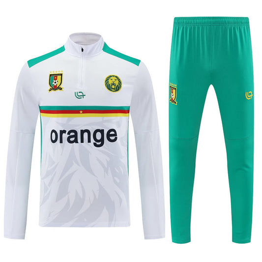 Tuta da ginnastica verde e bianca Camerun 2025/2026