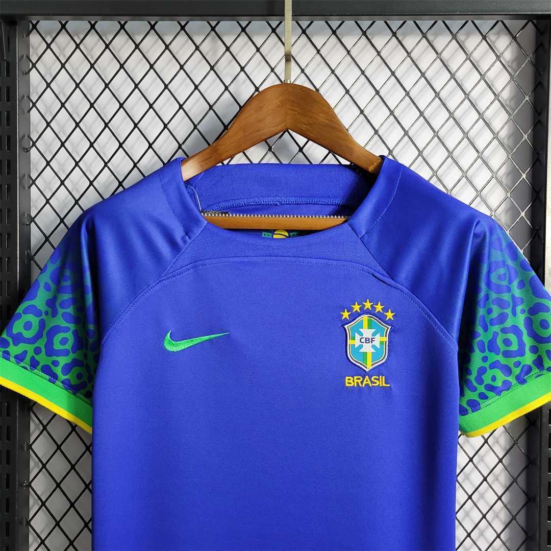 Maillot Extérieur Brésil 2022 Taille Enfant