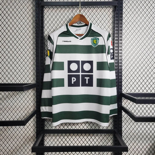 Maillot Domicile Sporting Lisbonne Rétro Manches Longues 2001/2003