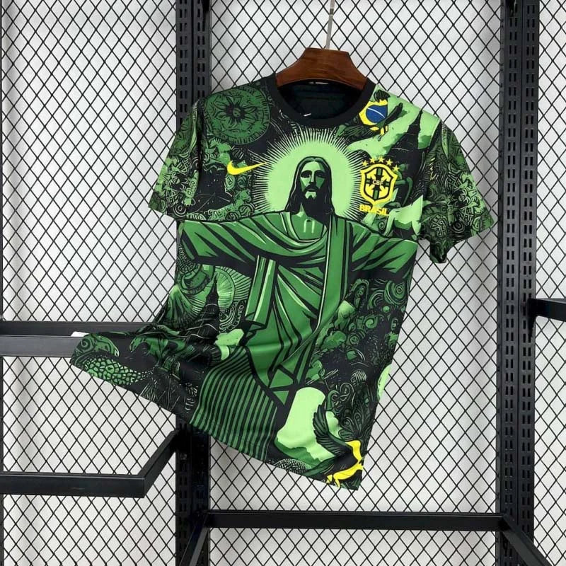 Maillot vert du Brésil « Jésus » en édition limitée