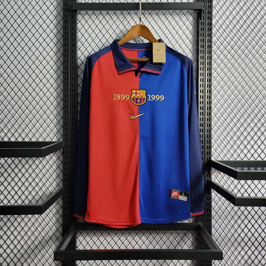 Maglia Home a maniche lunghe Retro Barcellona Centenario 1999-2000