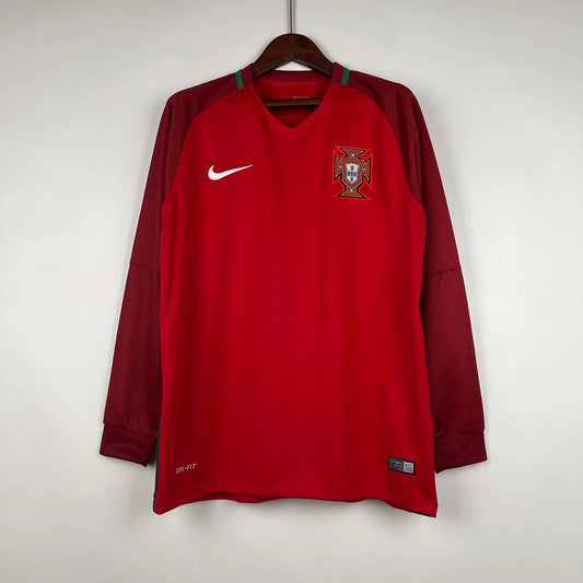Maillot domicile rétro Portugal 2016 manches longues