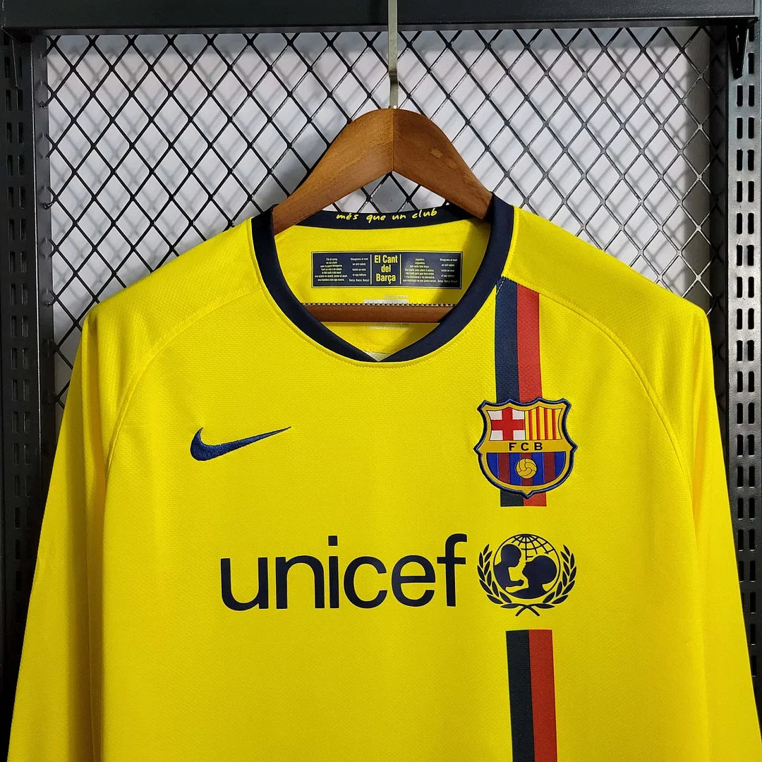 2008-2009 Retro Barcelona Away Jersey Long Sleeve