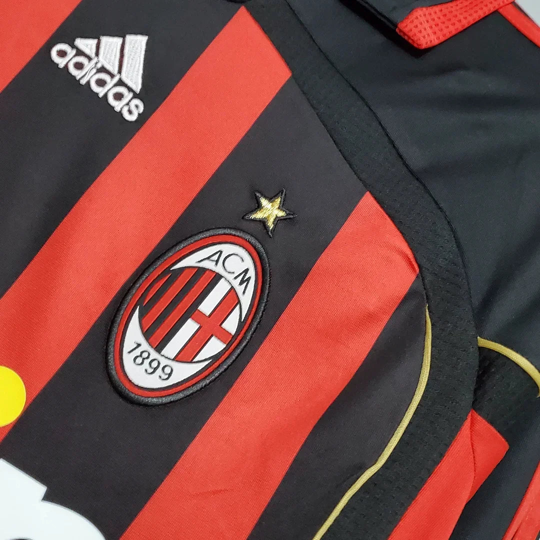 Maillot Rétro Domicile AC Milan Manches Longues 2006/2007
