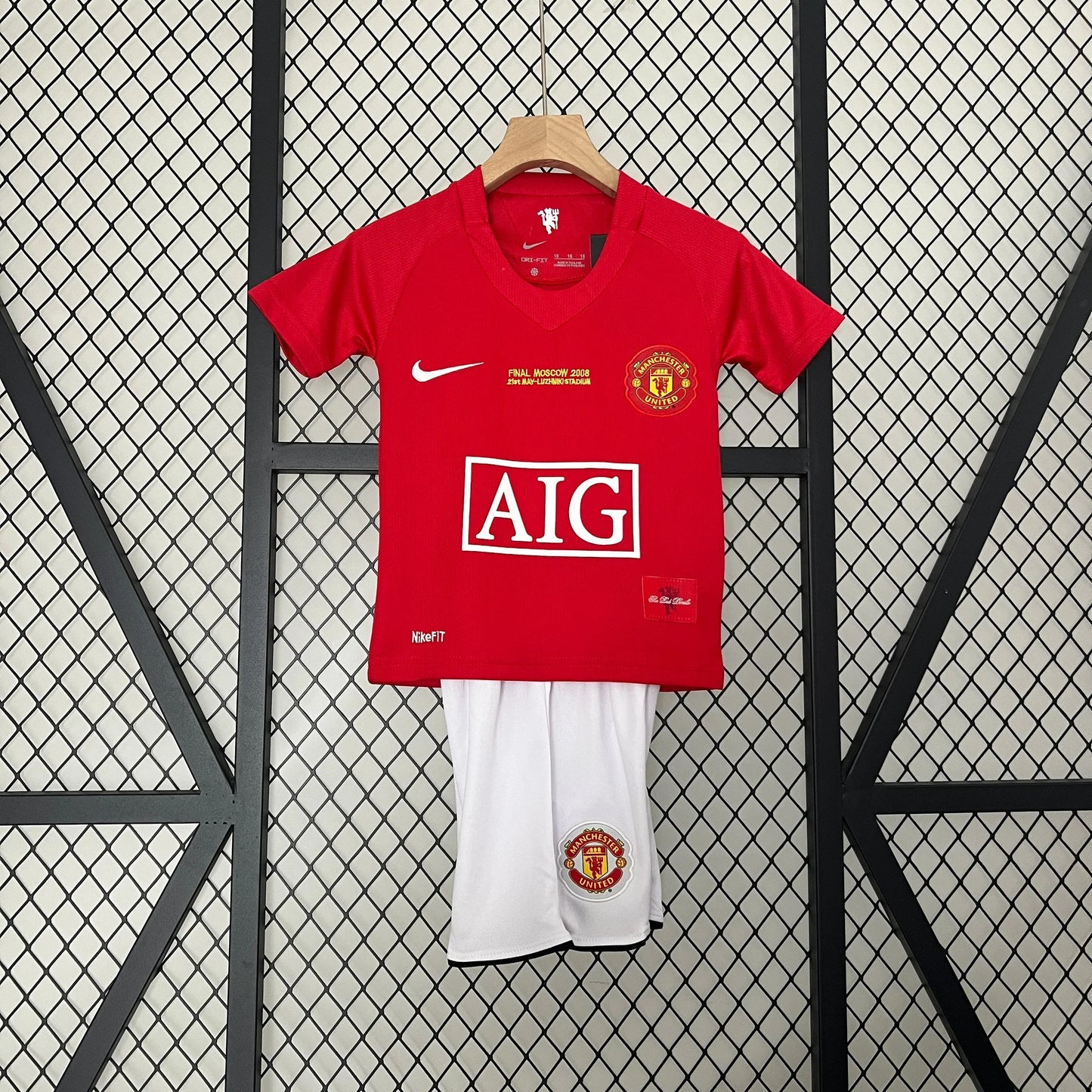 Maglia retrò Manchester United Home 2007/2008, taglia bambino
