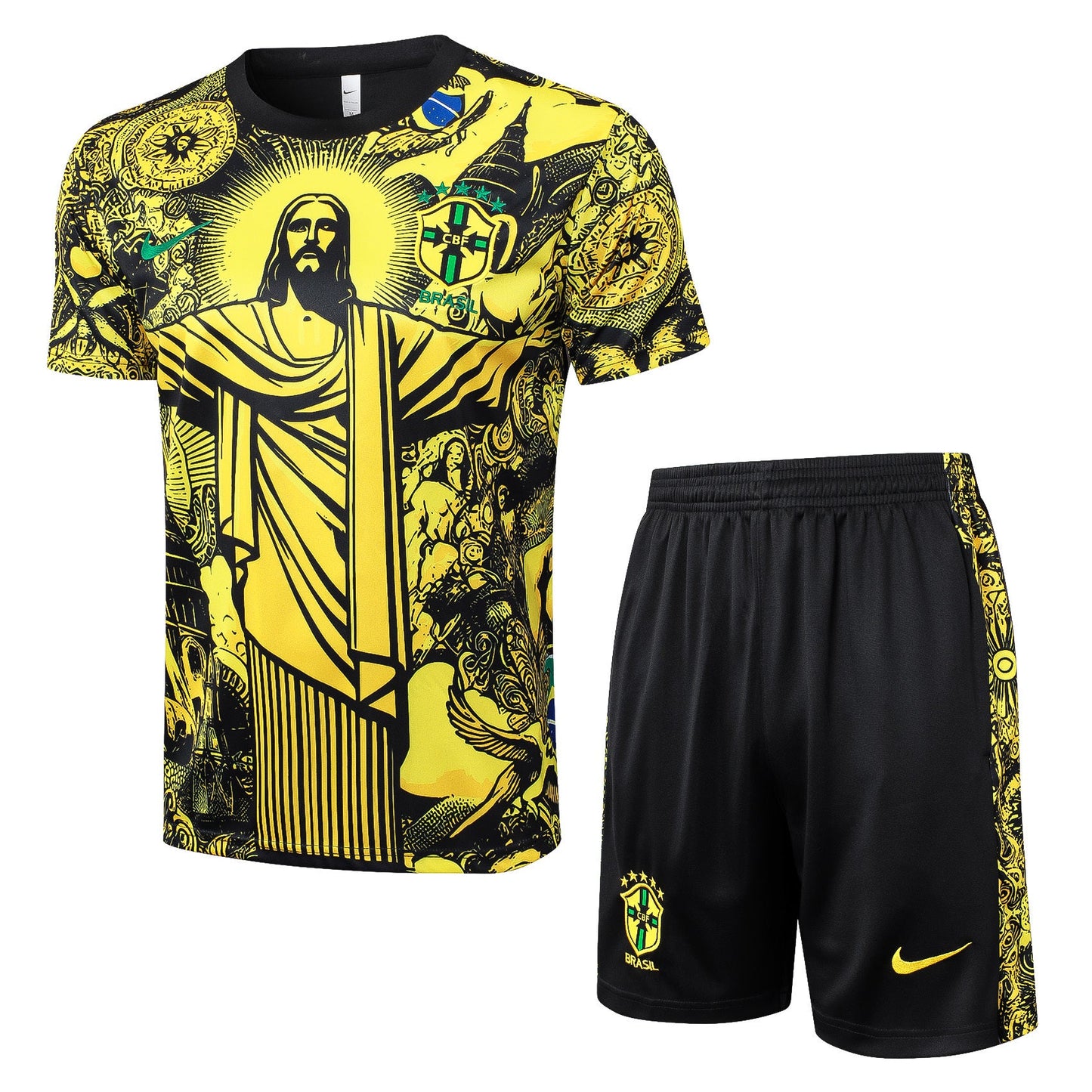 Ensemble d'entraînement jaune Brésil « Jésus »
