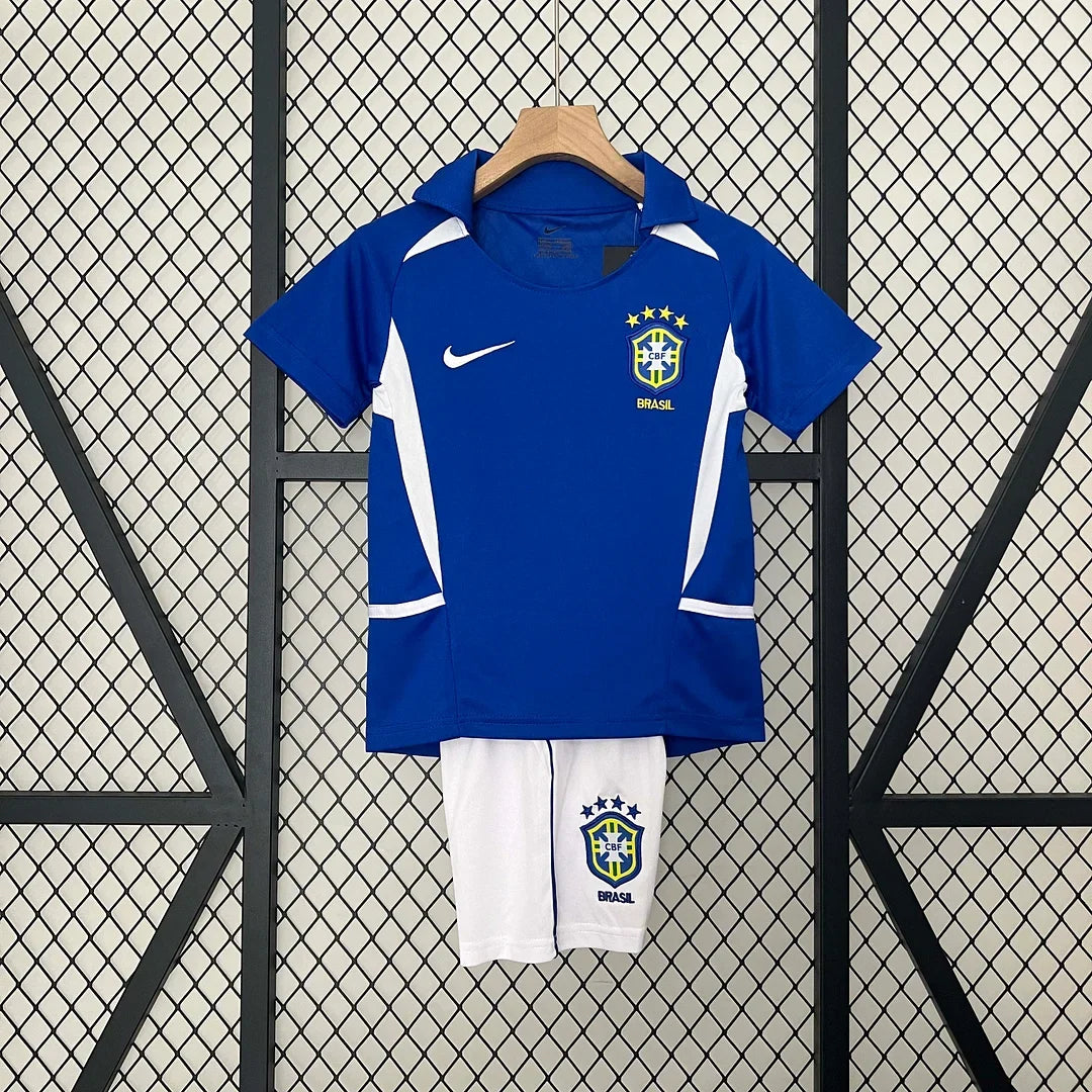 2002 Retro Brazil Away Kids Size
