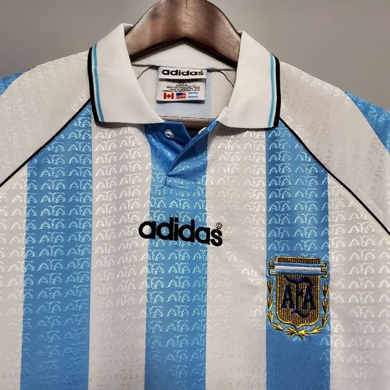 1996 Retro Argentina Home Jersey