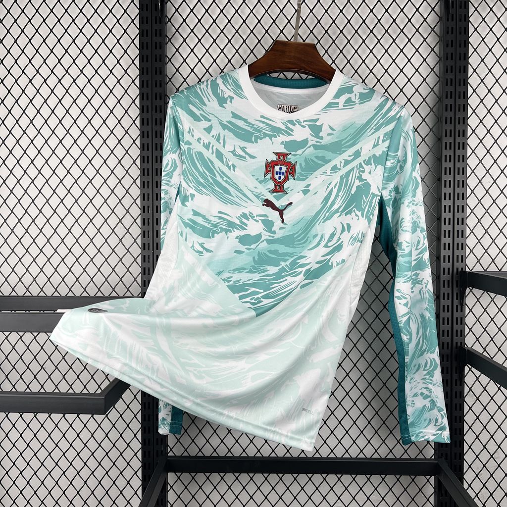 Maglia Portogallo Trasferta Mondiali 2026 Maniche Lunghe Versione Fan