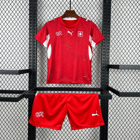 2026 Svizzera Maglia Home Coppa del Mondo Taglia Bambino