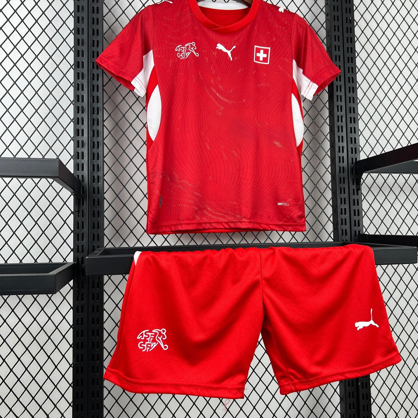 2026 Svizzera Maglia Home Coppa del Mondo Taglia Bambino
