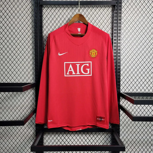 Manchester United Retro 2007-2008 Home Kit Long Sleeve