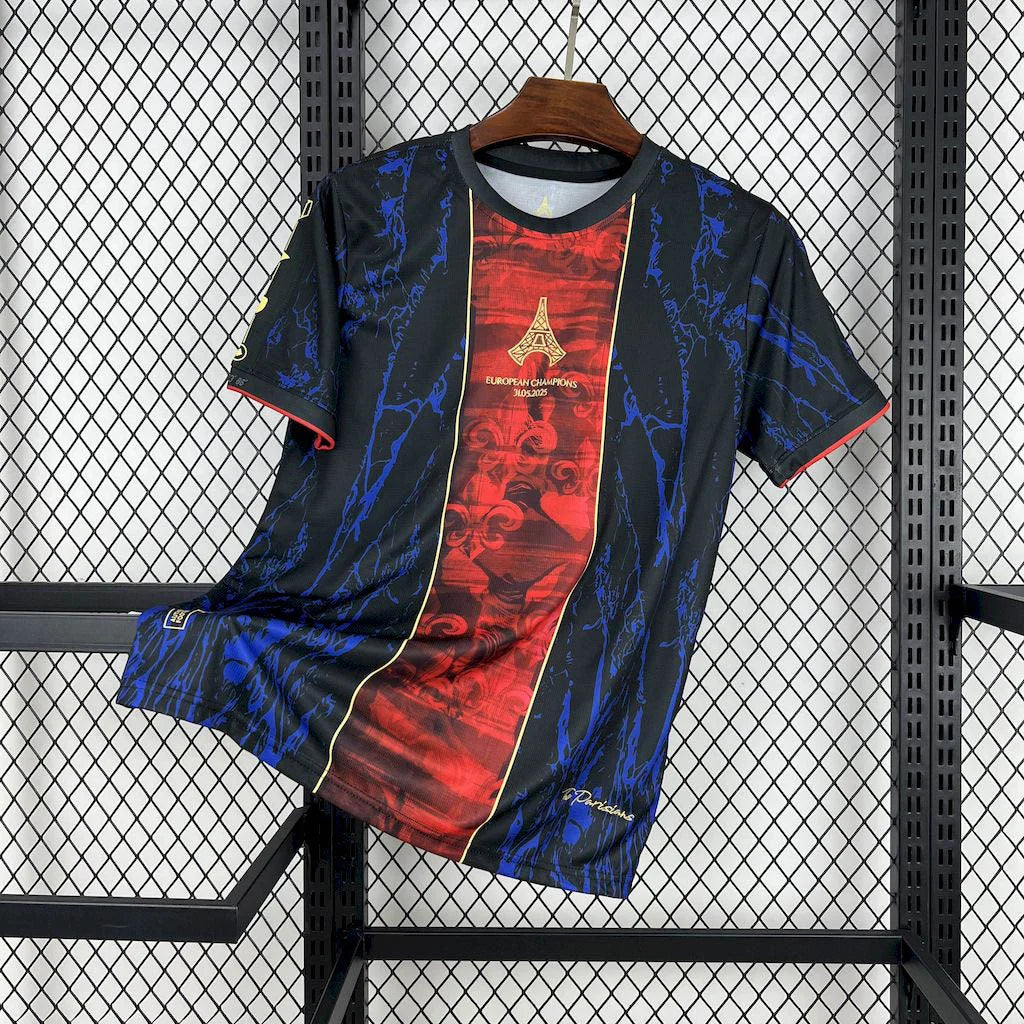 Maglia limitata blu PSG "CAMPIONI D'EUROPA"