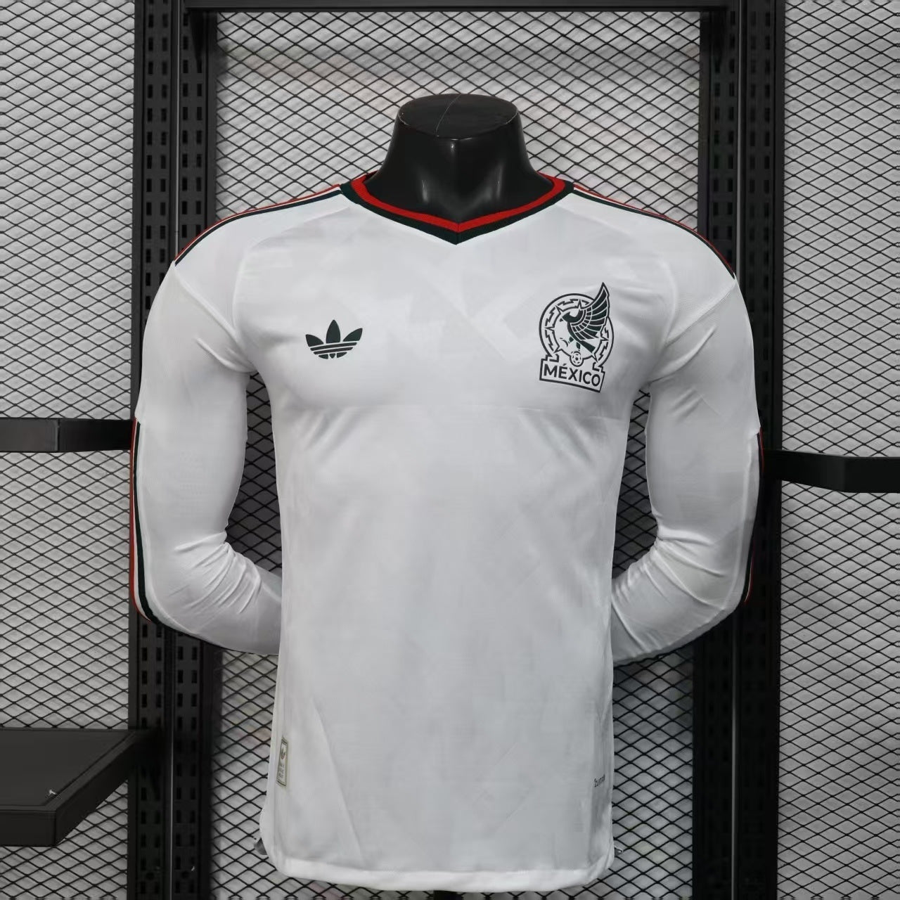 Maglia Messico Trasferta Mondiale 2026 Maniche Lunghe Versione Giocatore