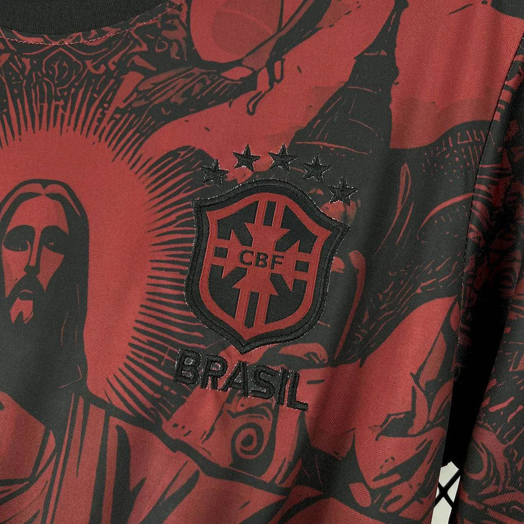Maillot Brésil « Jésus » Rouge Édition Limitée