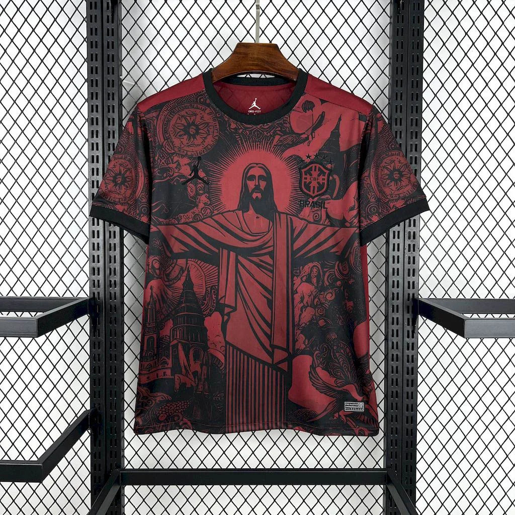 Maillot Brésil « Jésus » Rouge Édition Limitée