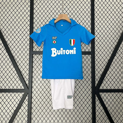 Maillot de foot domicile rétro Napoli 1987/1988 pour enfant